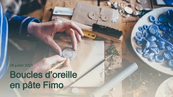 Boucles d'oreille en pâte Fimo Image