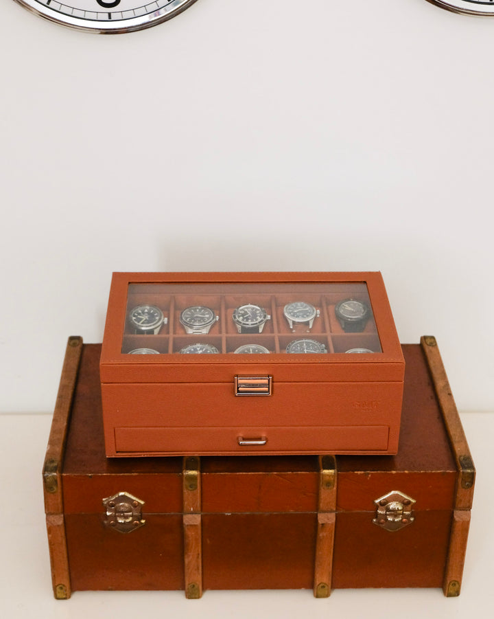 Jean watch box 10 slots + drawer