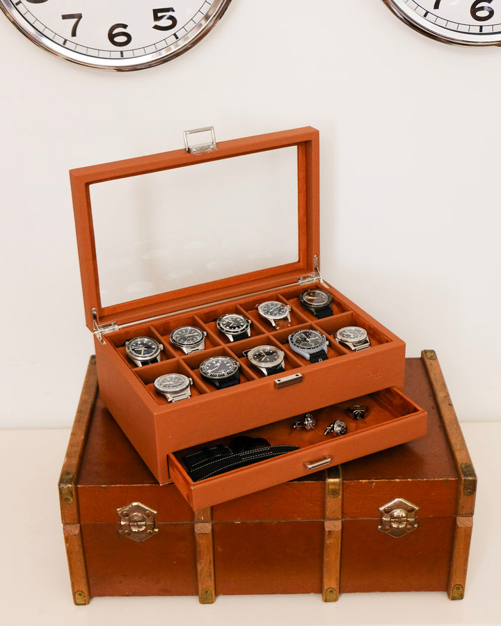 Jean watch box 10 slots + drawer