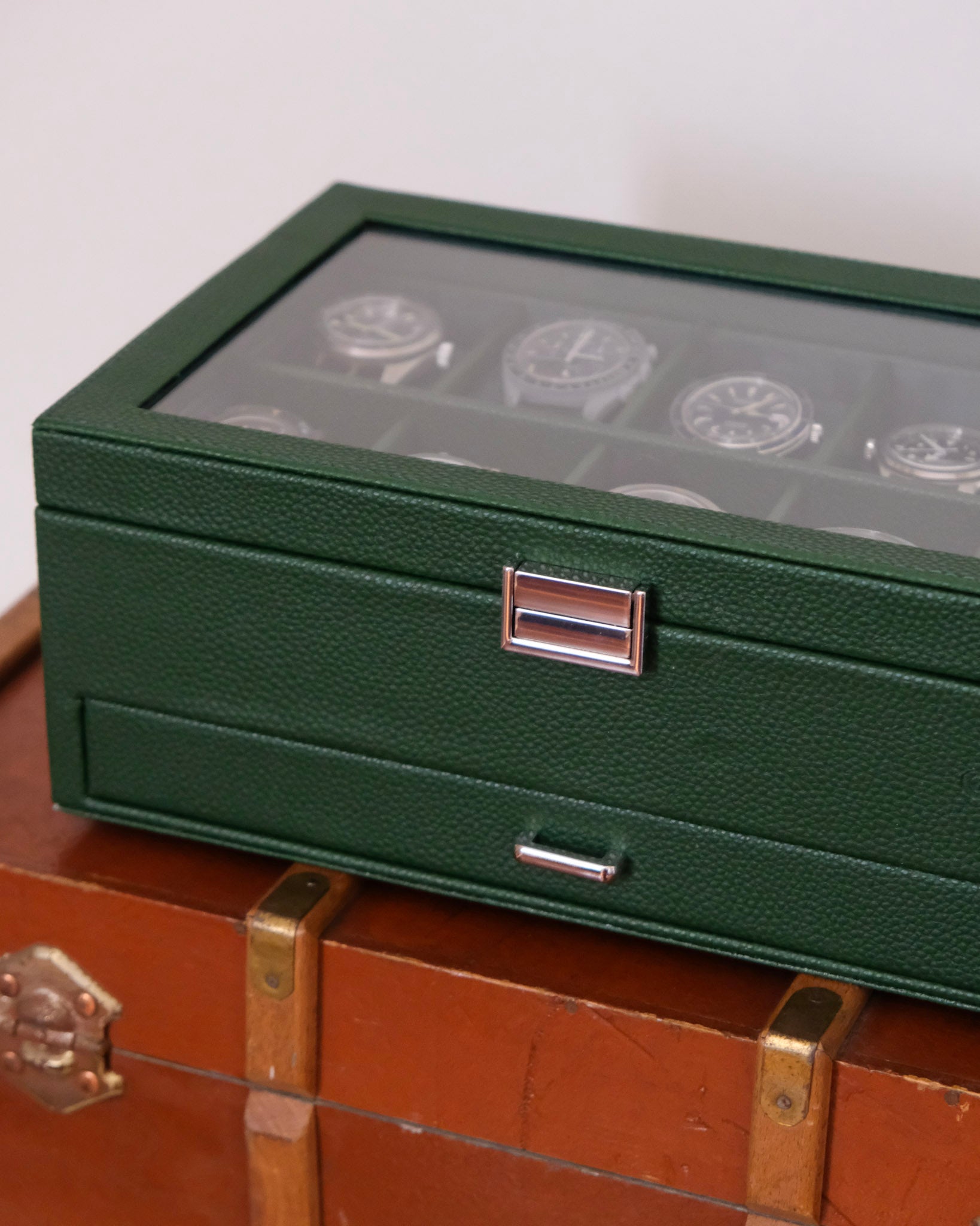 Jean watch box 10 slots + drawer-feature-1