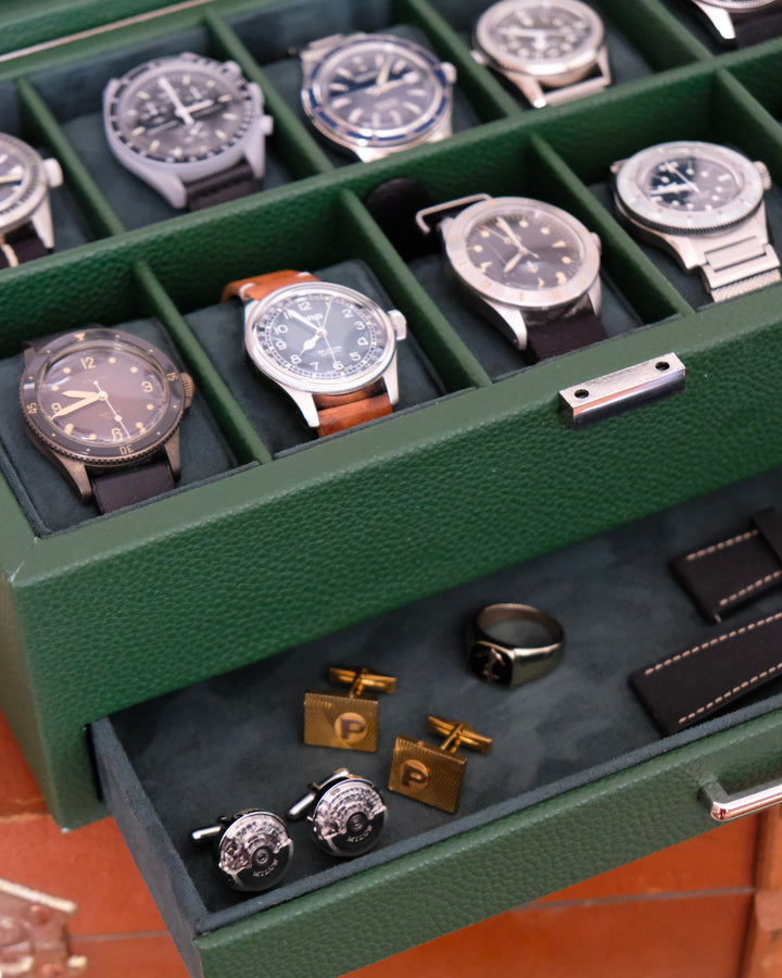 Jean watch box 10 slots + drawer
