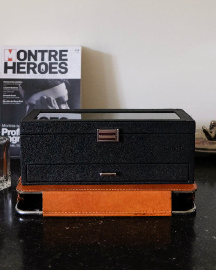 Jean watch box 5 slots + drawer