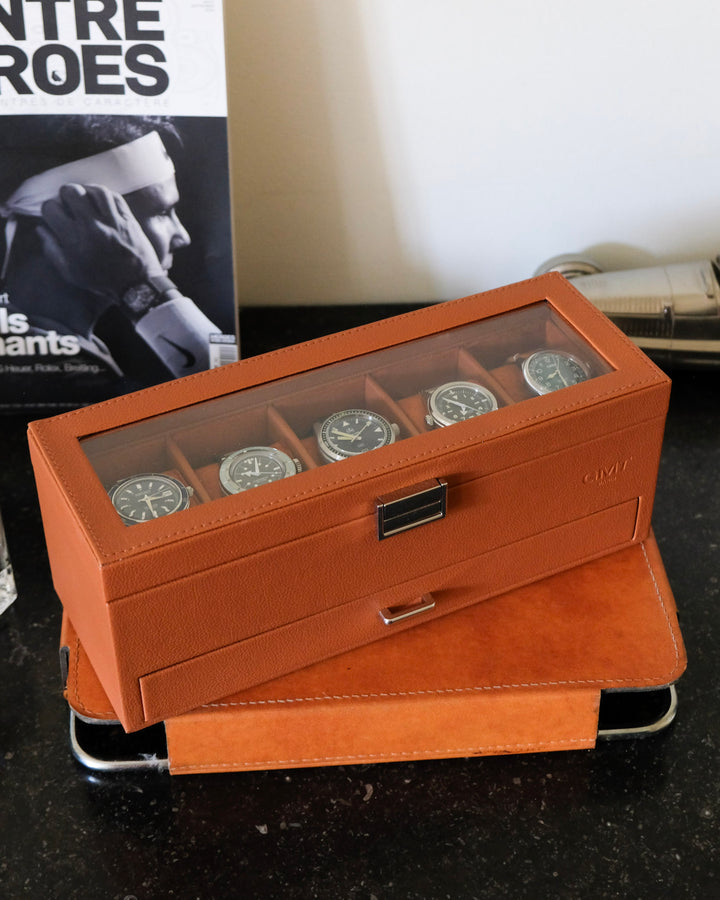 Jean watch box 5 slots + drawer