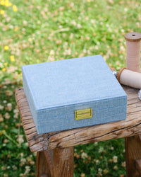 Linen-effect Anne jewelry box - outlet