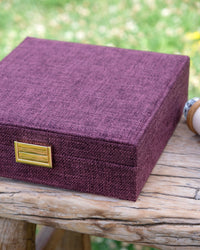 Linen-effect Anne jewelry box - outlet