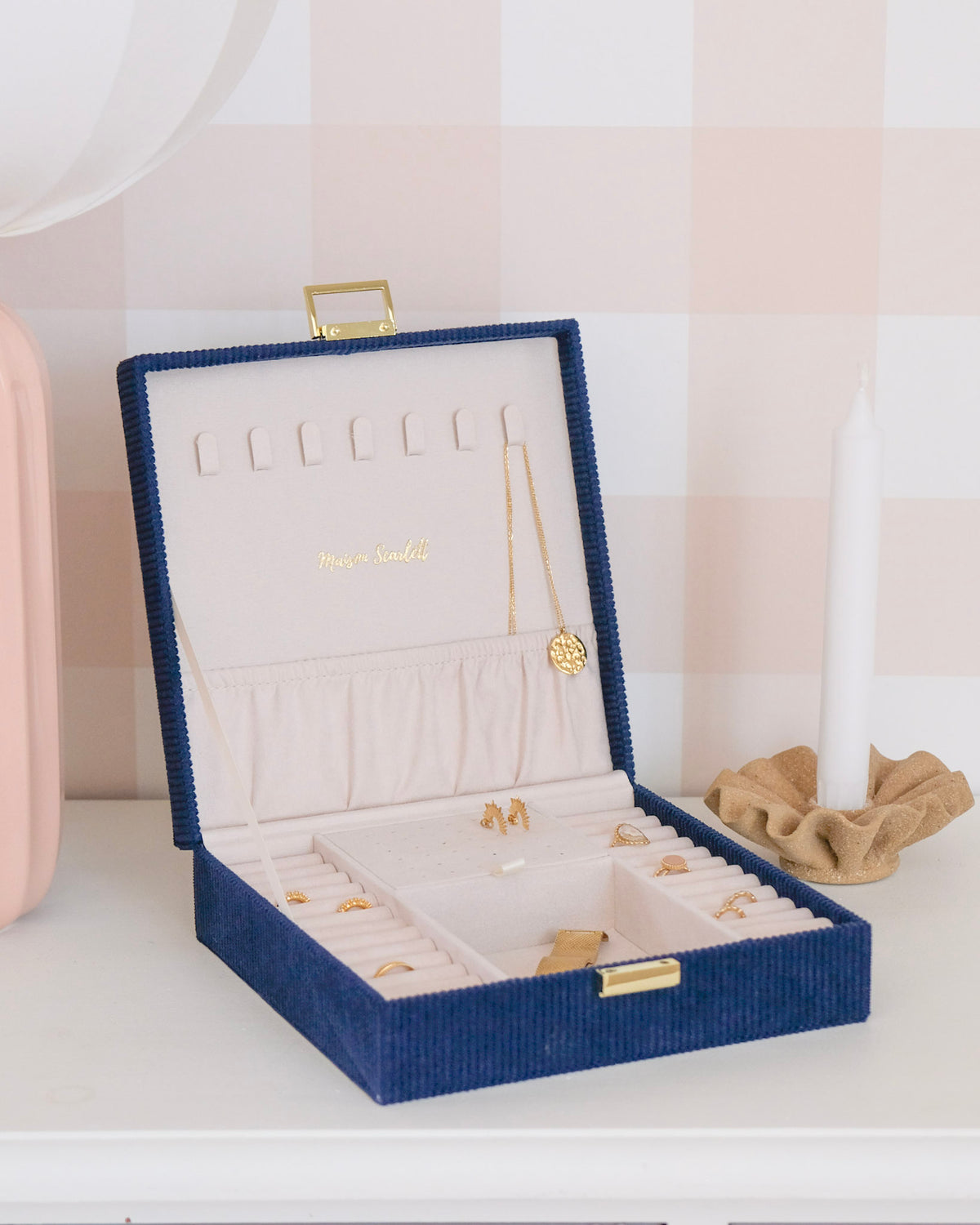 Anne corduroy jewelry box - outlet