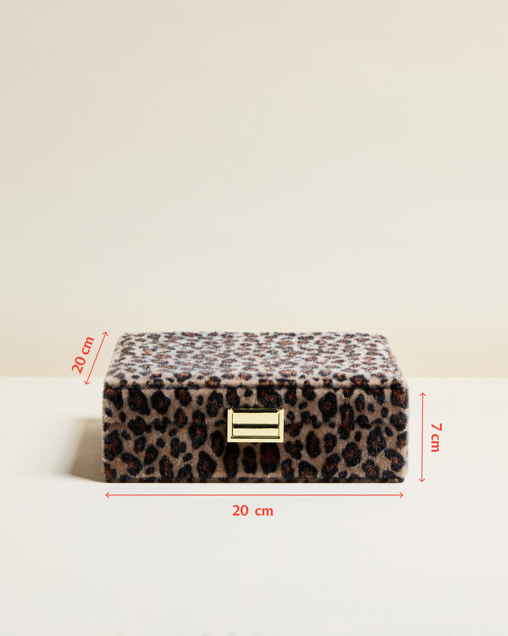 Anne leopard velvet jewelry box