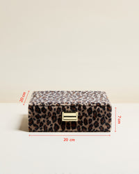 Anne leopard velvet jewelry box