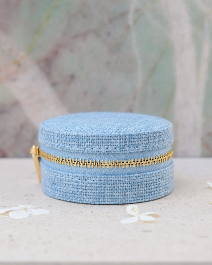 Yvonne linen effect travel jewelry box