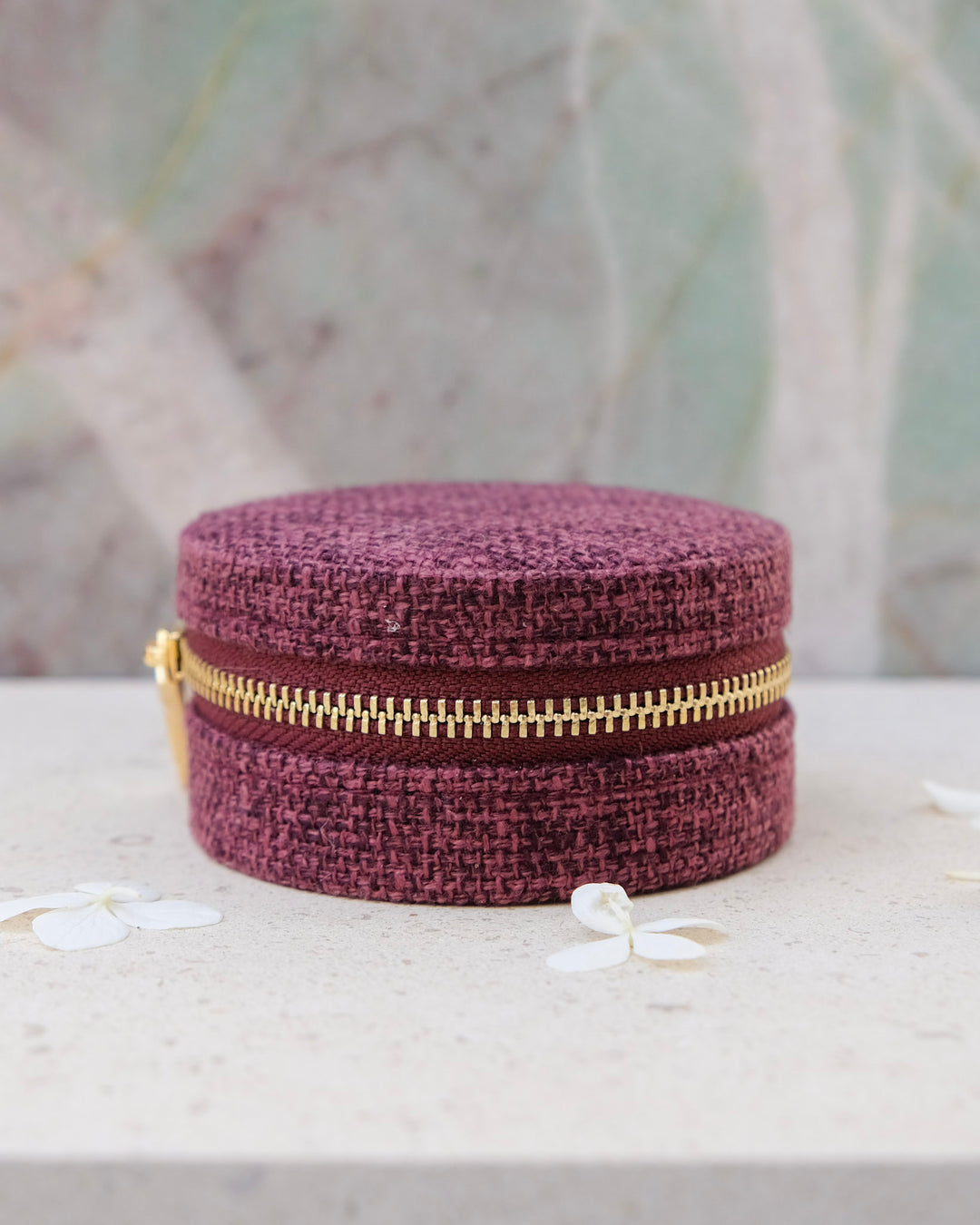 Yvonne linen effect travel jewelry box
