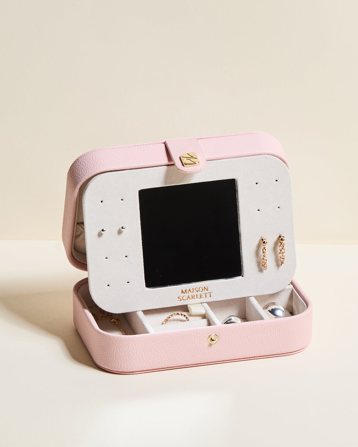 Brigitte PU leather travel jewelry box