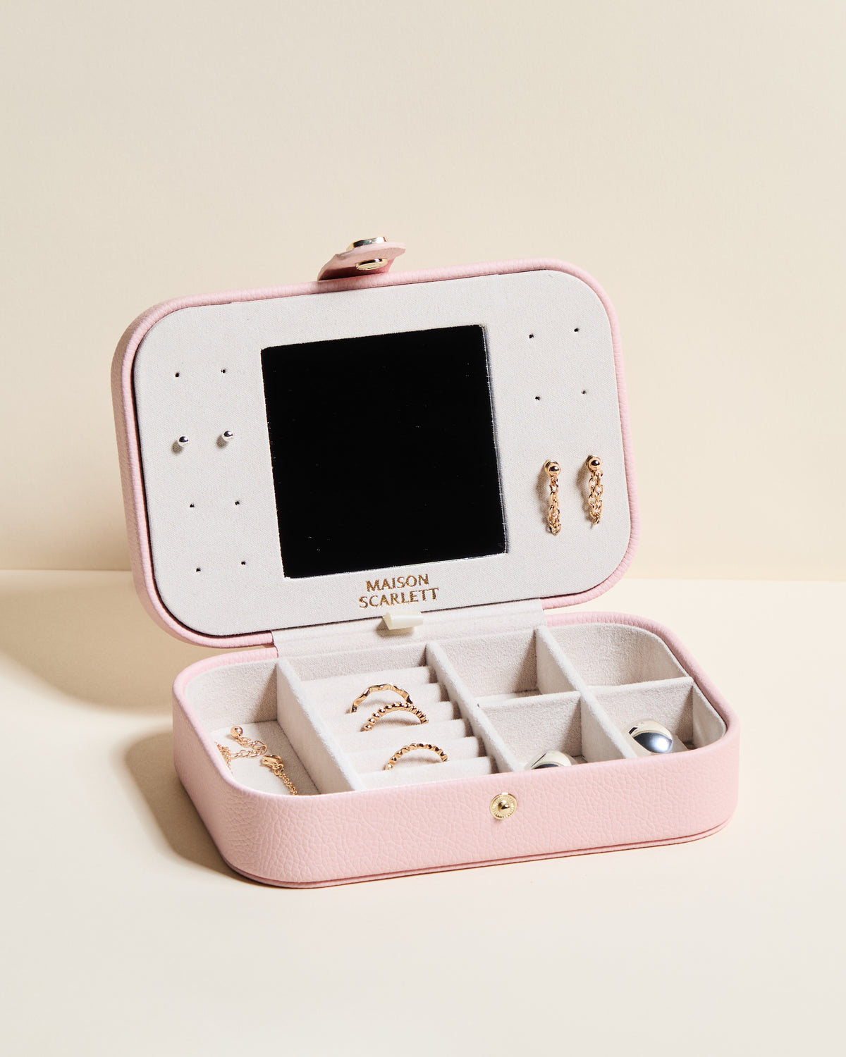 Brigitte PU leather travel jewelry box
