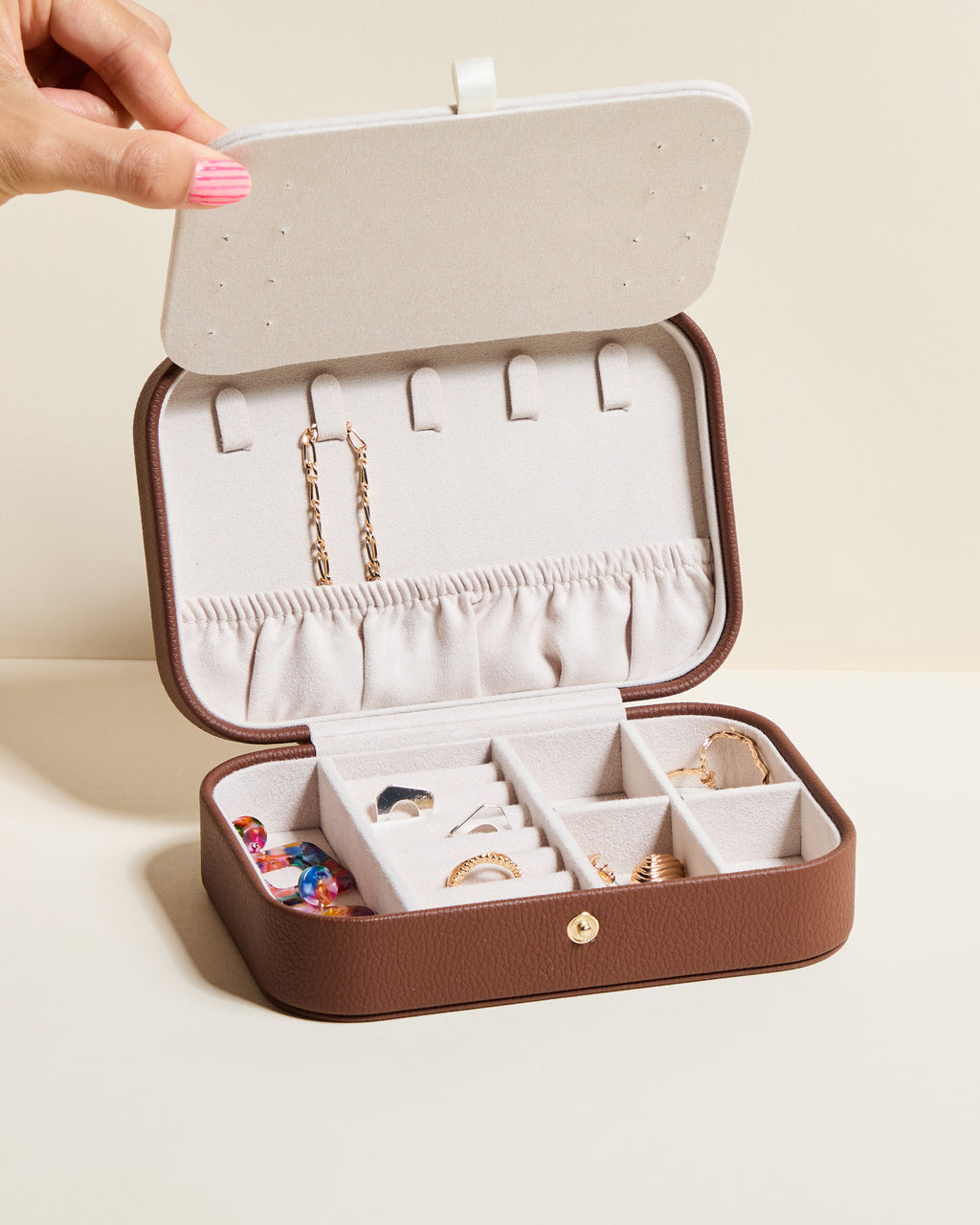 Brigitte PU Travel Jewelry Box