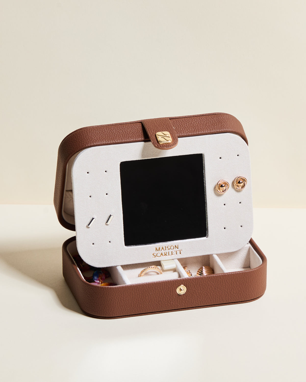 Brigitte PU leather travel jewelry box