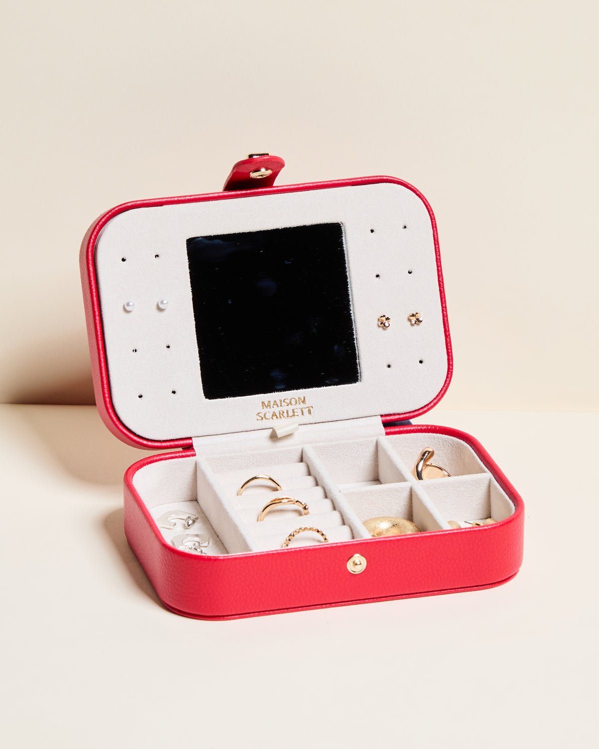 Brigitte PU leather travel jewelry box