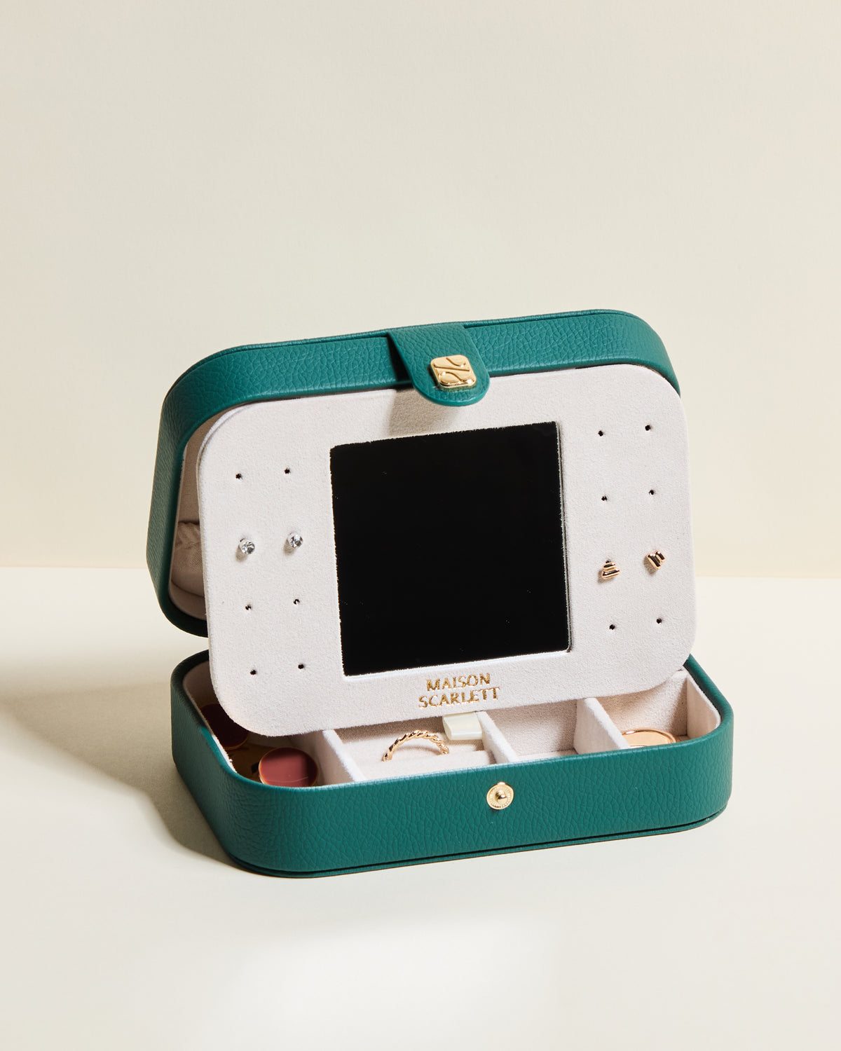 Brigitte PU leather travel jewelry box