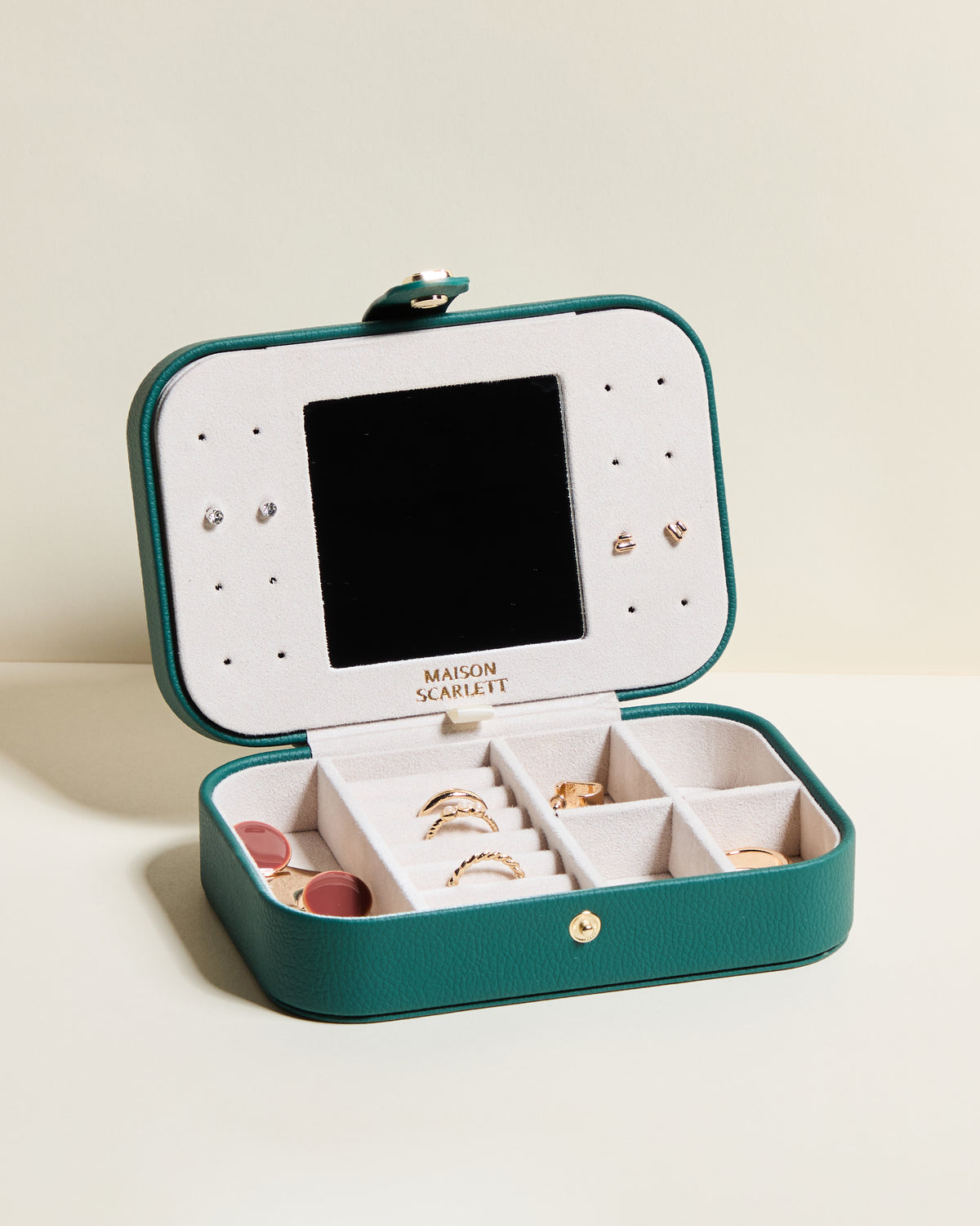Brigitte PU leather travel jewelry box