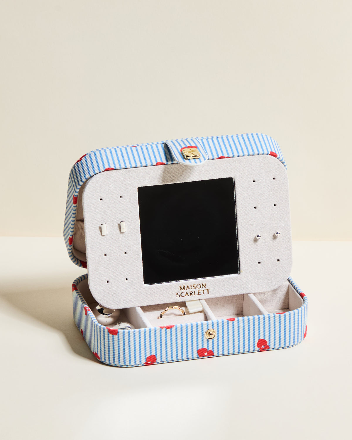 Brigitte Half-Spoken Travel Jewelry Box