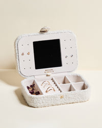 Brigitte travel jewelry box in bouclé