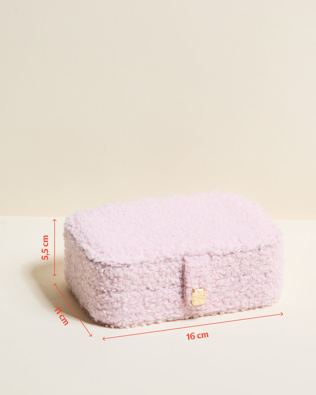 Brigitte travel jewelry box in bouclé