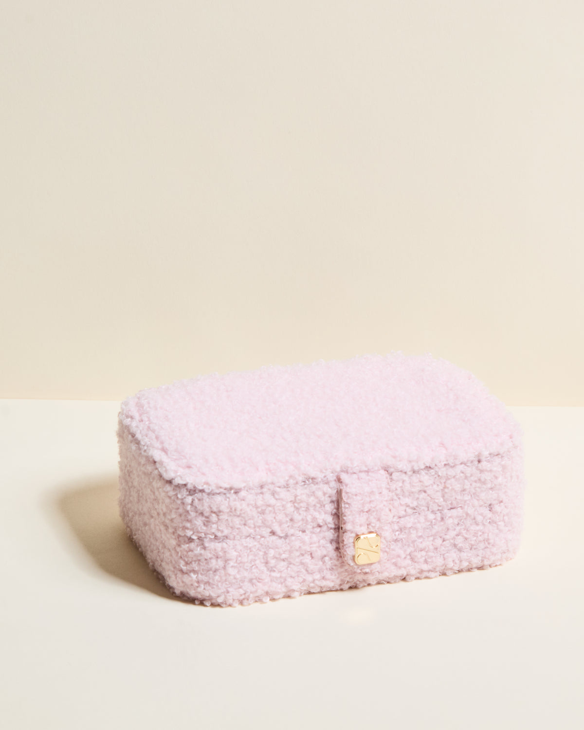 Brigitte travel jewelry box in bouclé