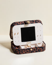 Brigitte Leopard Travel Jewelry Box