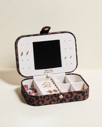Brigitte Leopard Travel Jewelry Box