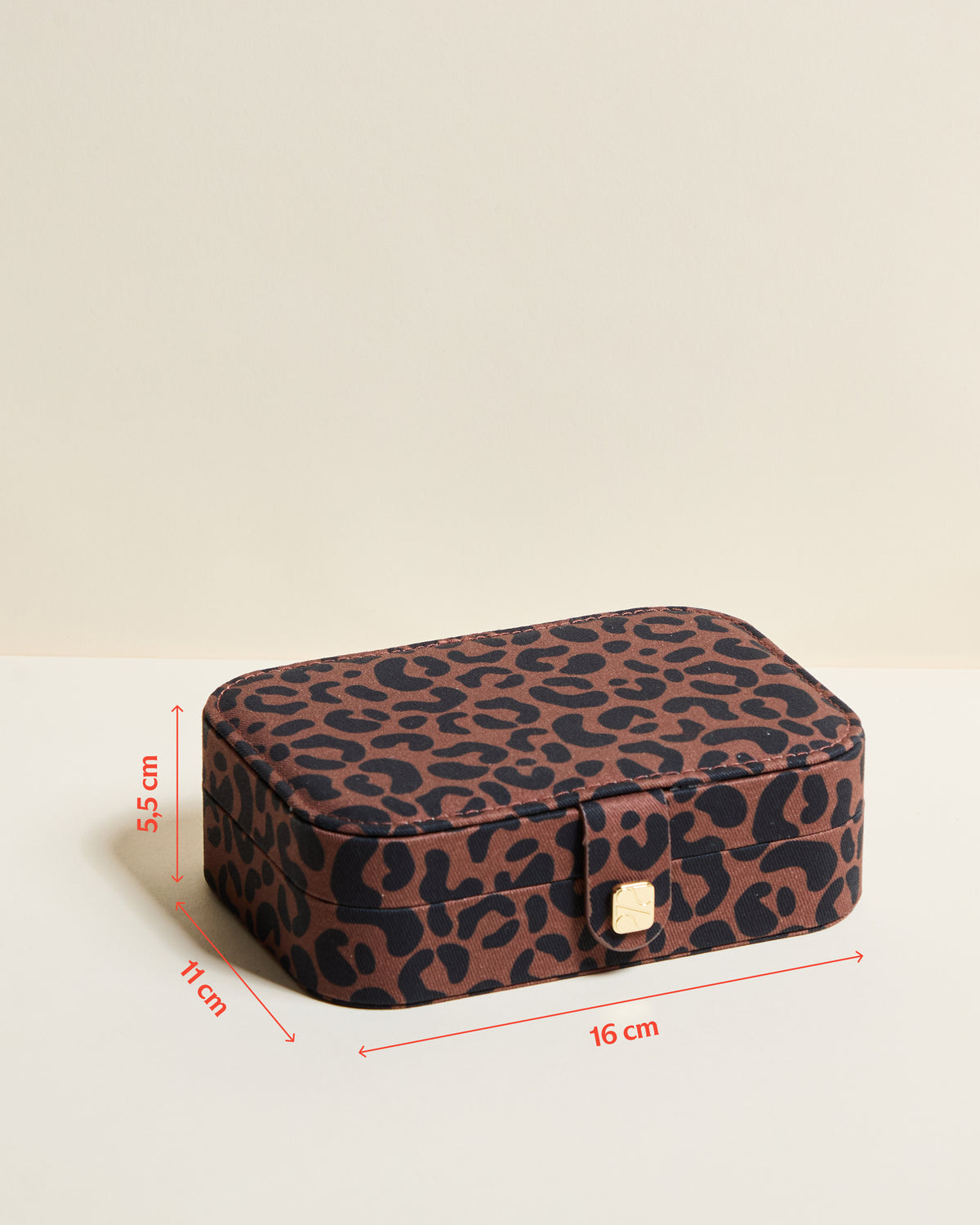 Brigitte Leopard Travel Jewelry Box