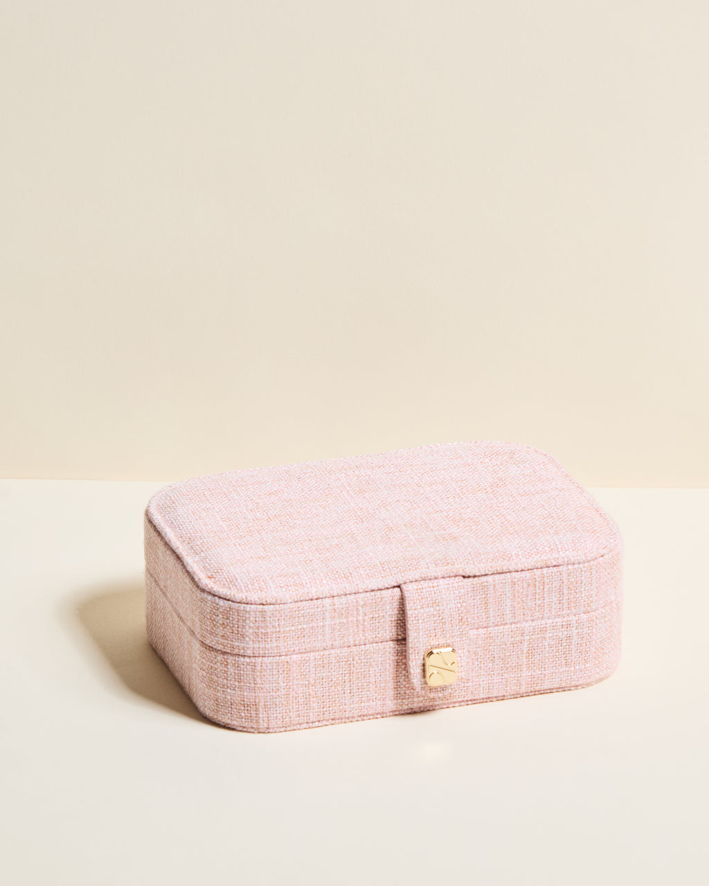Brigitte Linen-Look Travel Jewelry Box