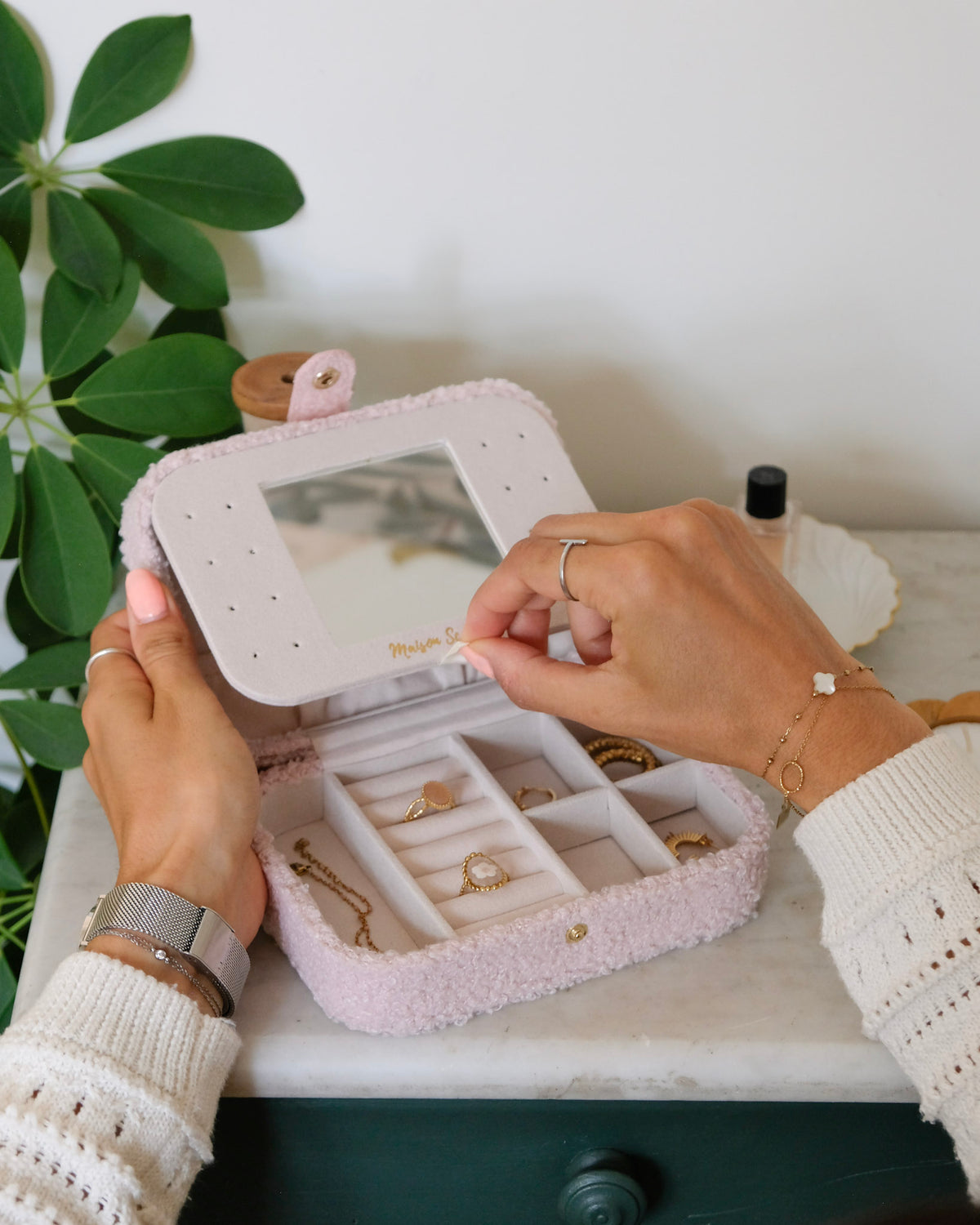 Brigitte Fleece Travel Jewelry Box - Outlet