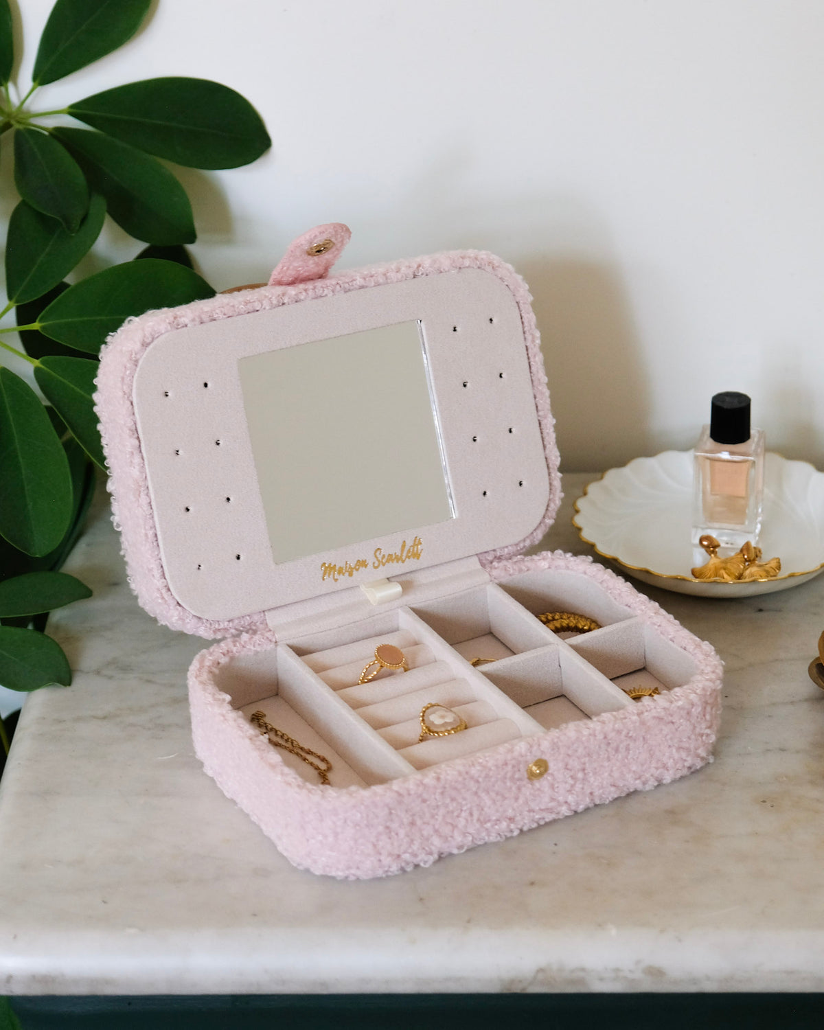 Brigitte Fleece Travel Jewelry Box - Outlet