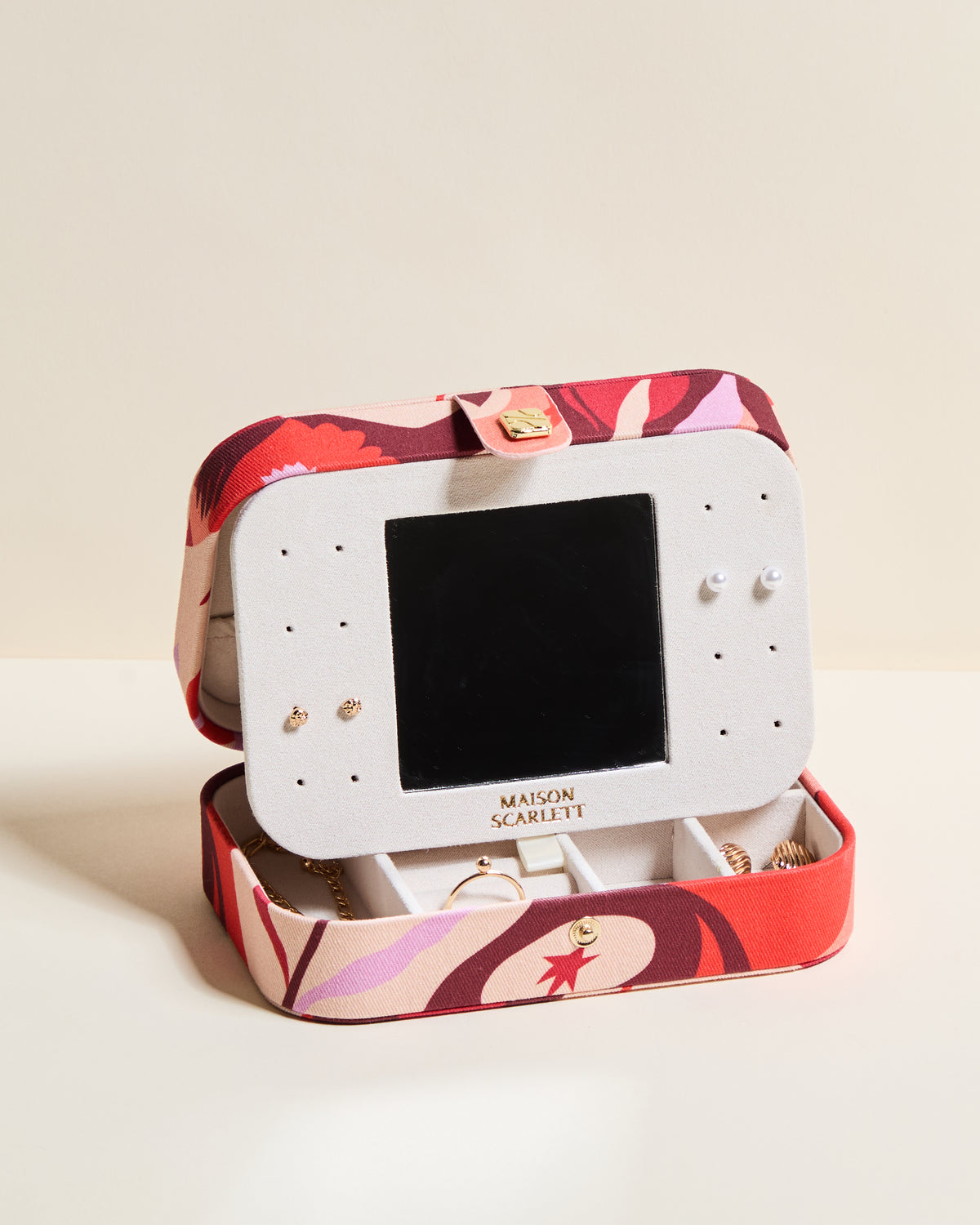 Brigitte Pink November Travel Jewelry Box