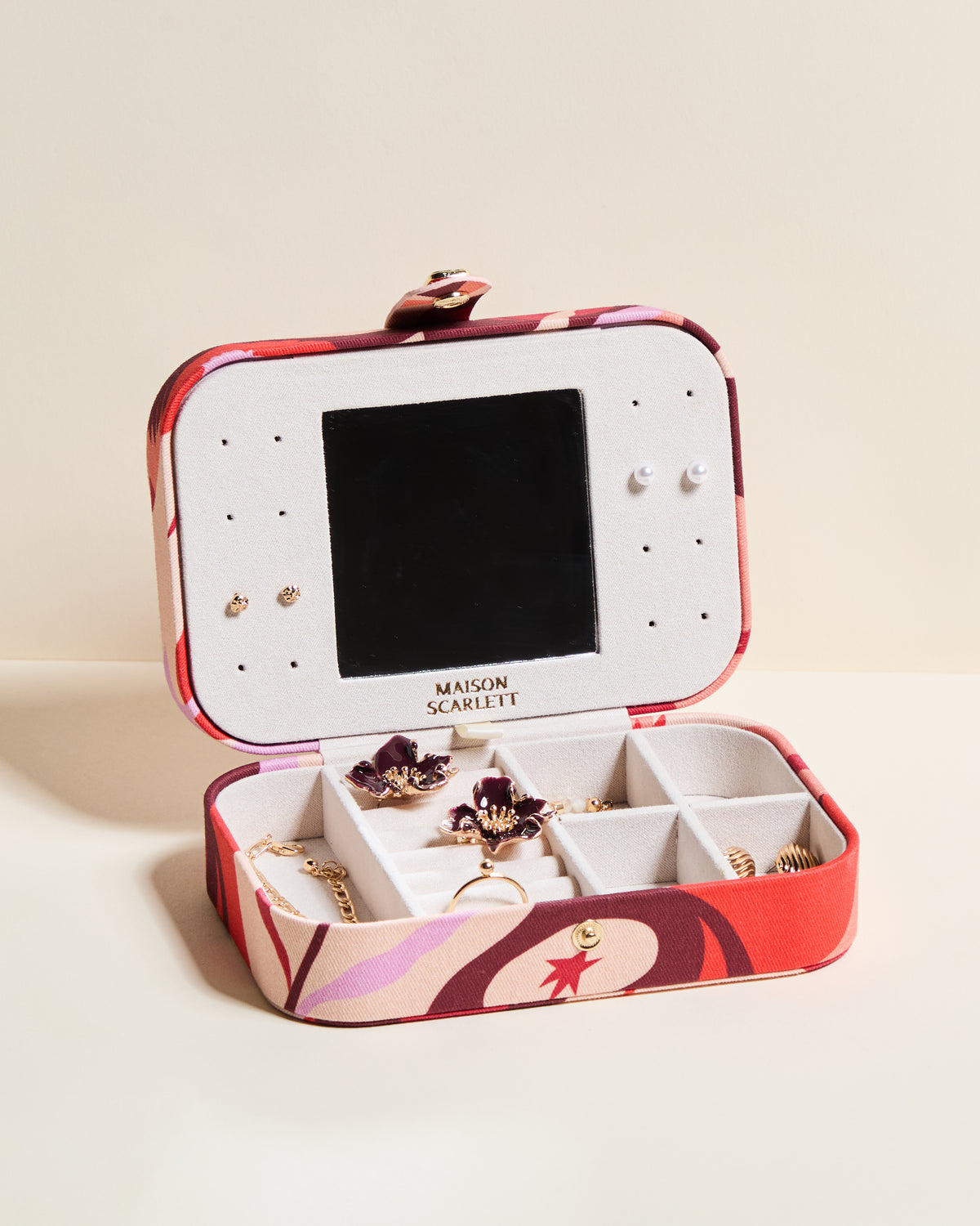 Brigitte Pink November Travel Jewelry Box