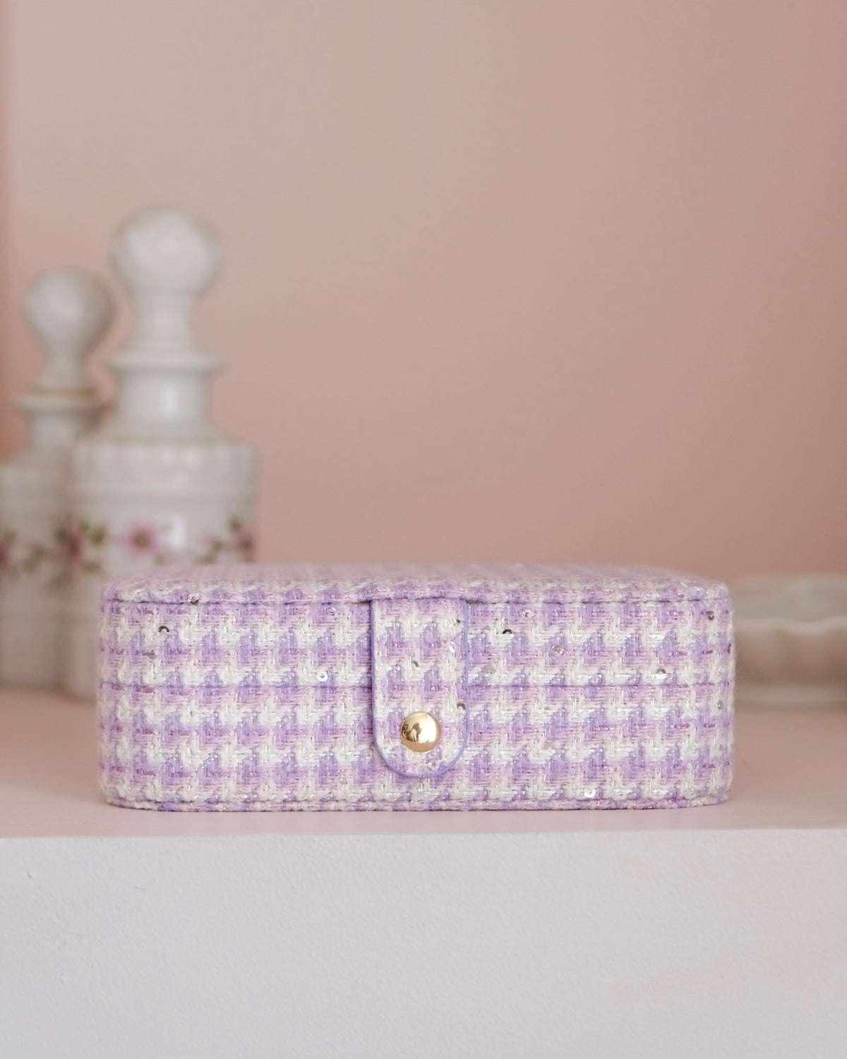 Brigitte houndstooth travel jewelry box - outlet