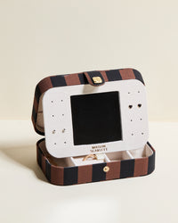 Brigitte Stripes Travel Jewelry Box