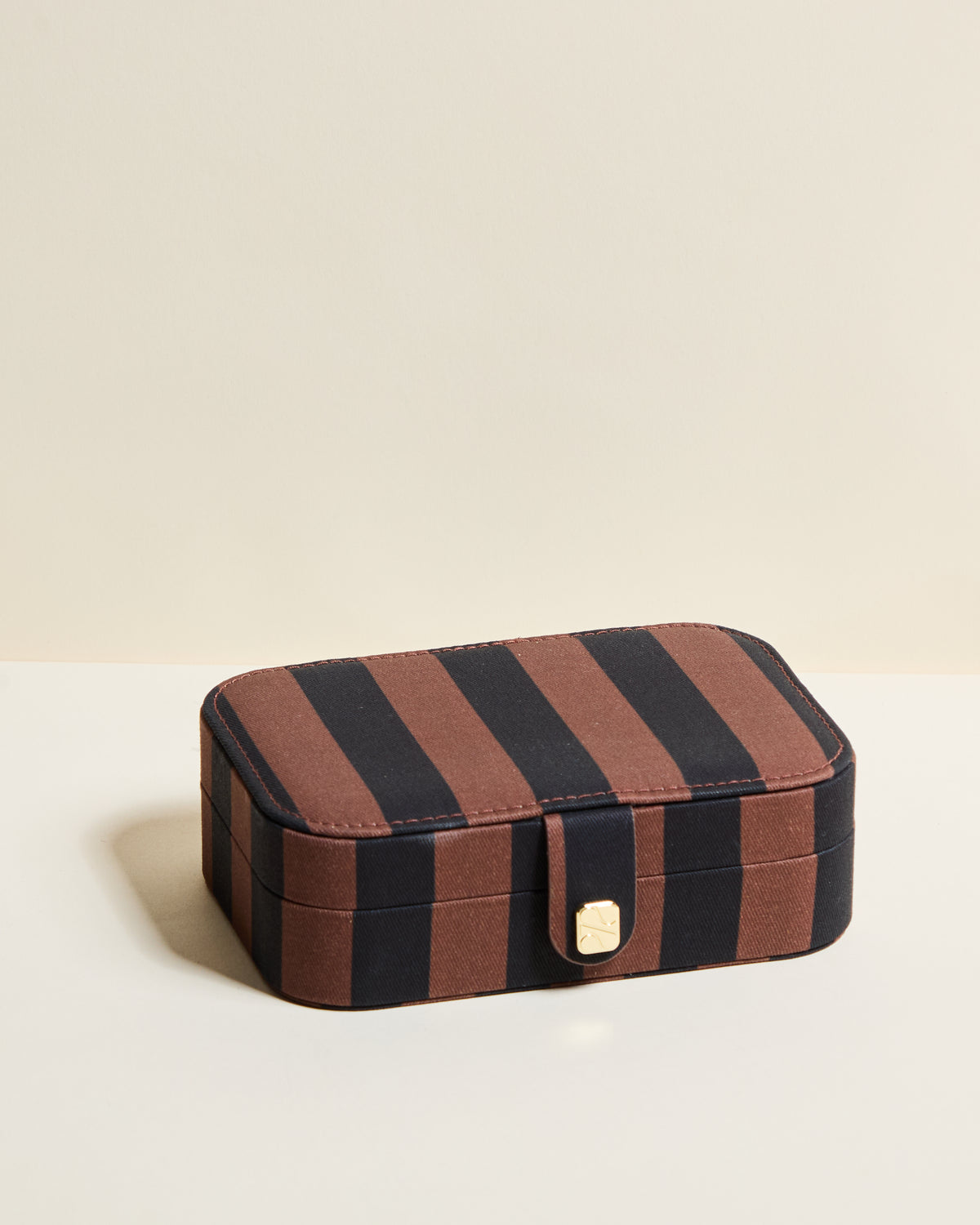 Brigitte Stripes Travel Jewelry Box