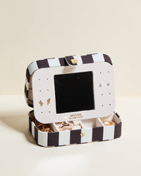 Brigitte Stripes Travel Jewelry Box