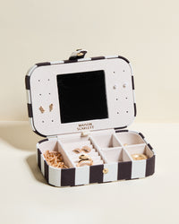 Brigitte Stripes Travel Jewelry Box