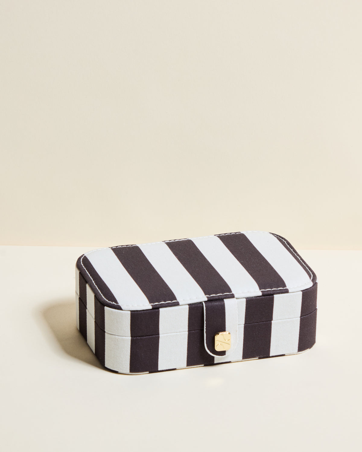 Brigitte Stripes Travel Jewelry Box
