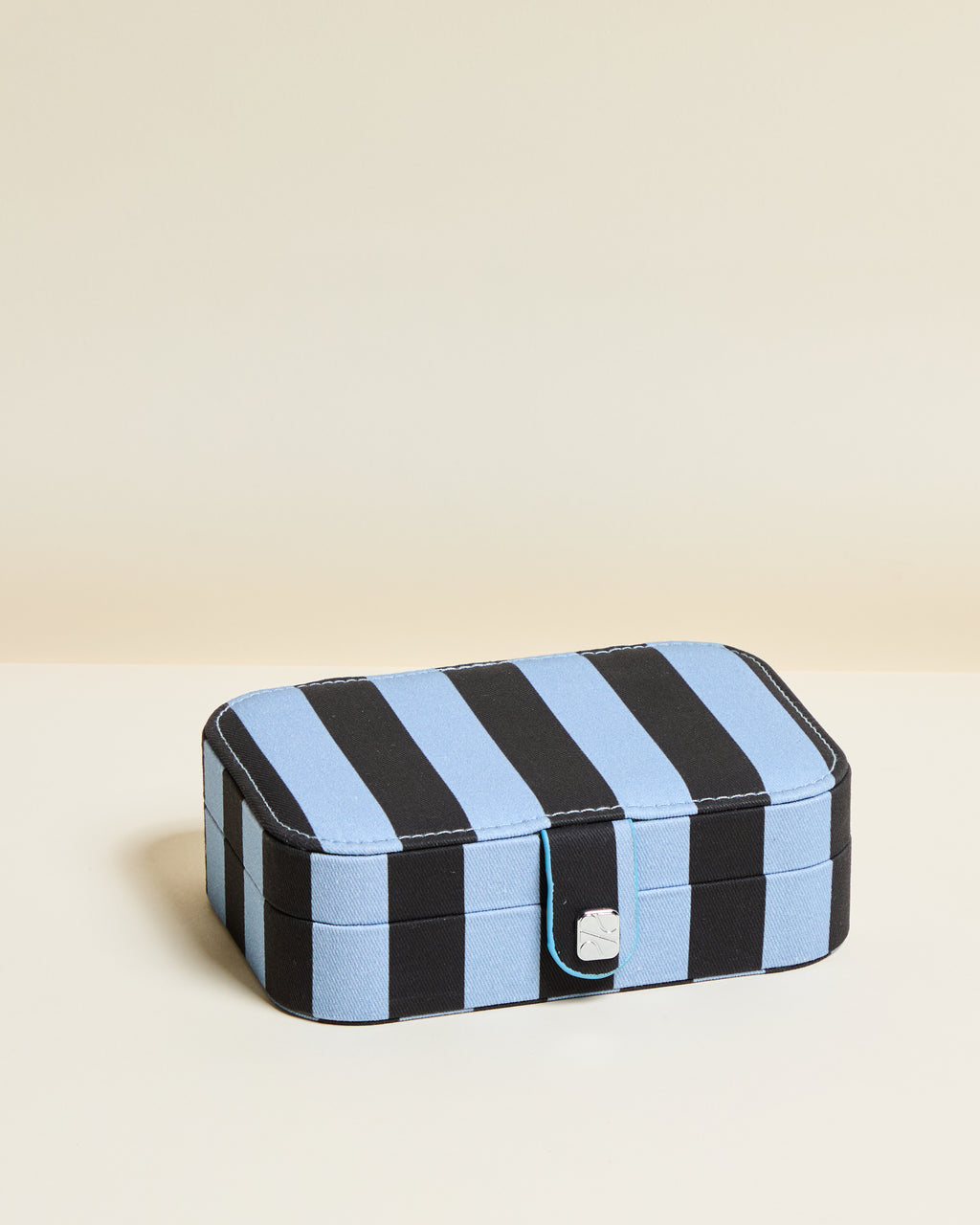 Brigitte Stripes Travel Jewelry Box