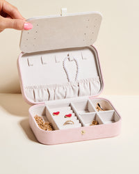 Brigitte velvet travel jewelry box