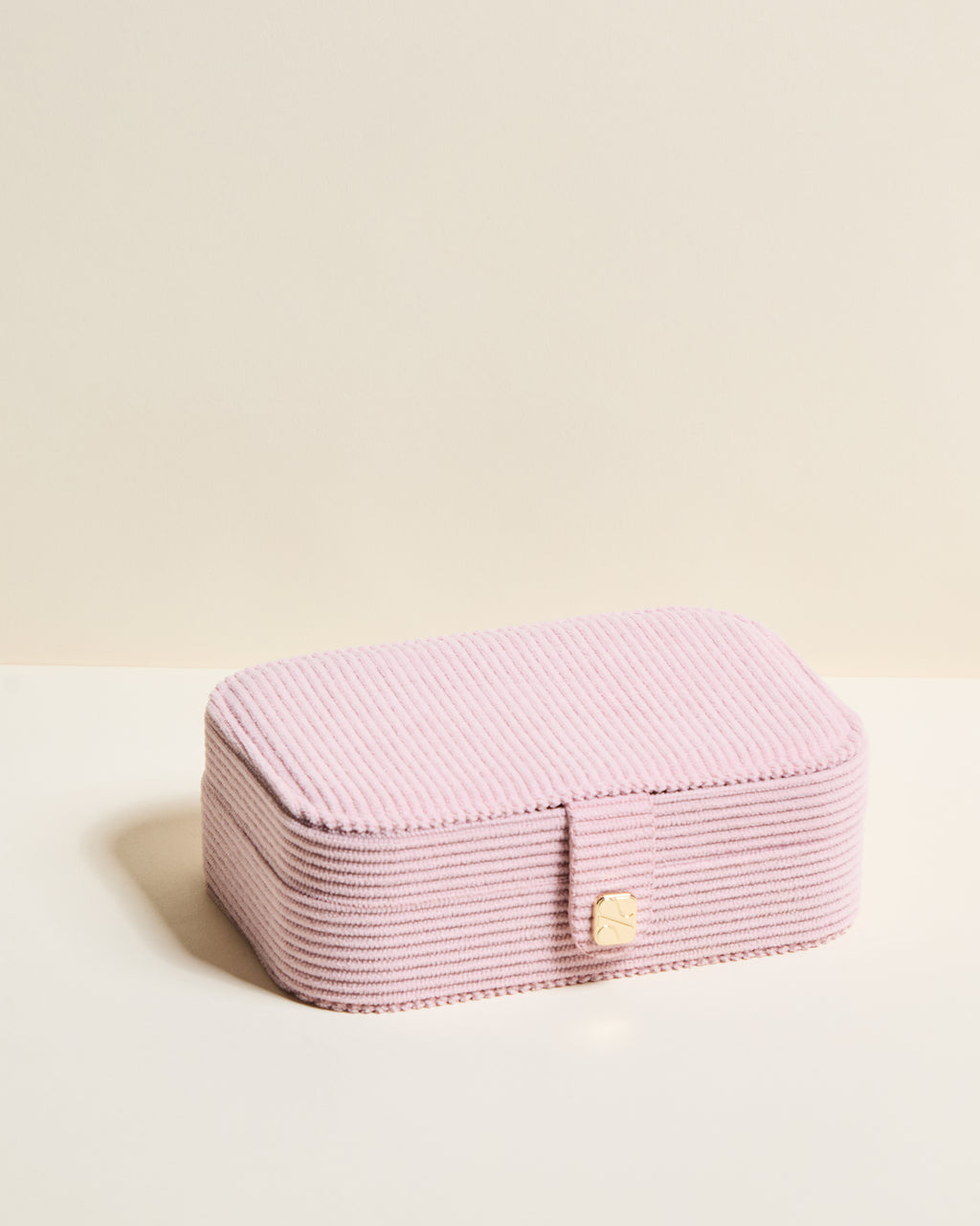 Brigitte Corduroy Velvet Travel Jewelry Box