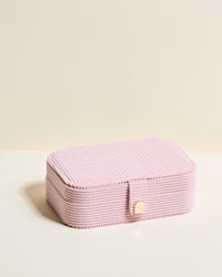 Brigitte Corduroy Velvet Travel Jewelry Box