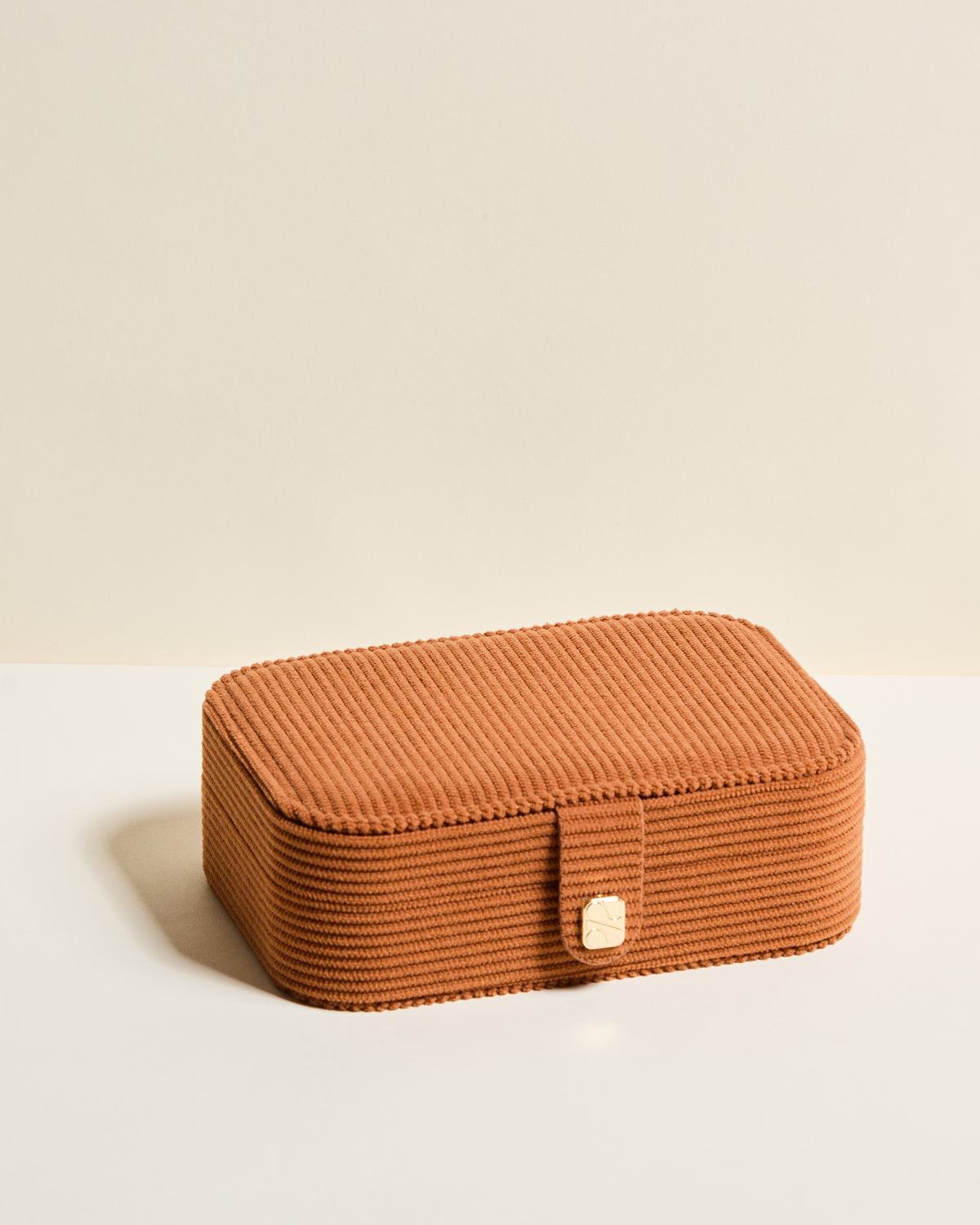 Brigitte corduroy travel jewelry box