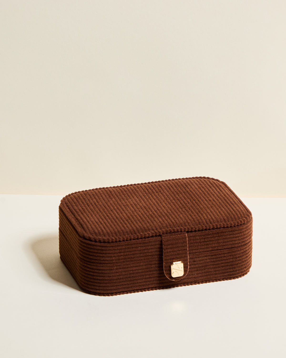 Brigitte corduroy travel jewelry box