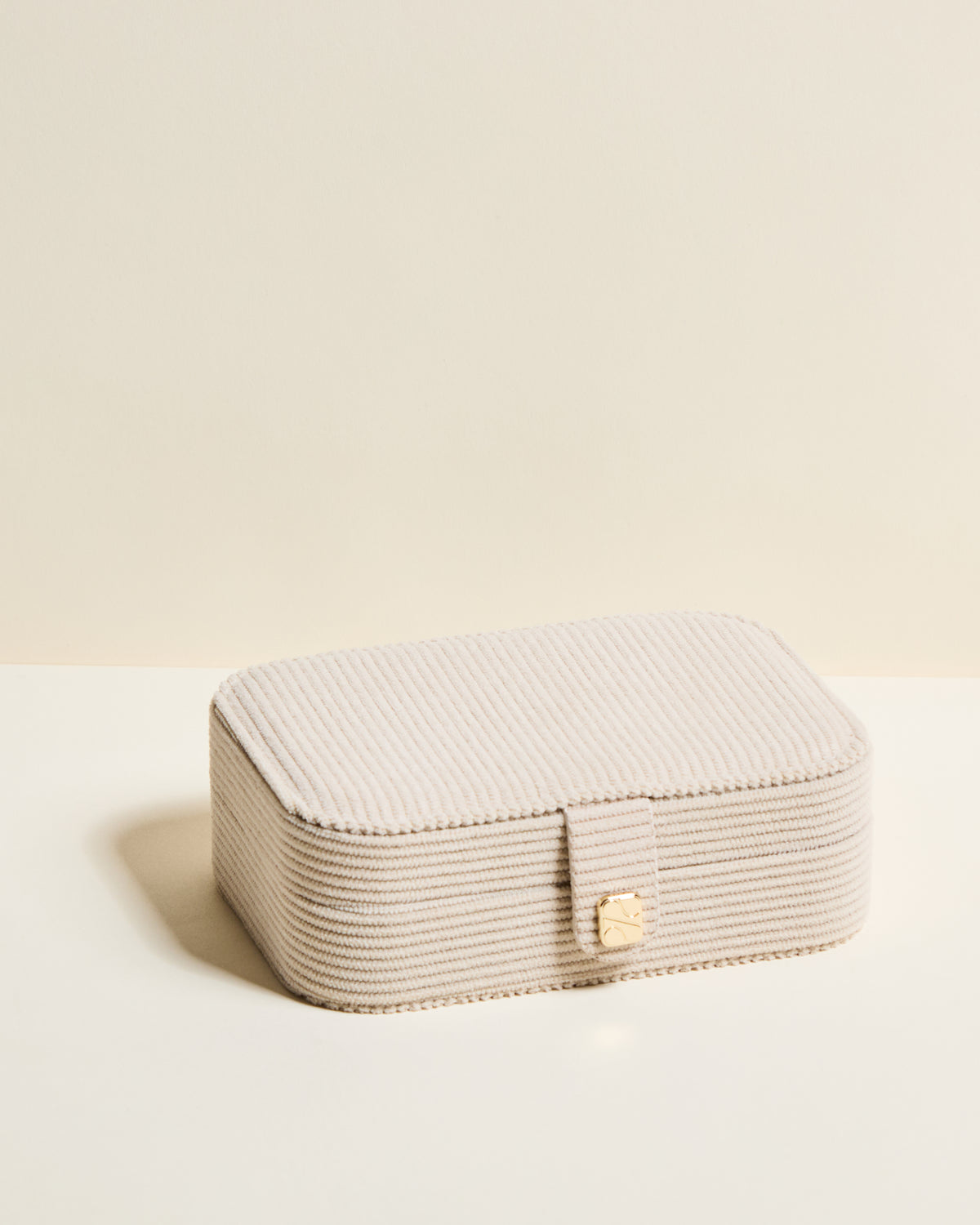 Brigitte corduroy travel jewelry box