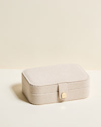 Brigitte Corduroy Velvet Travel Jewelry Box