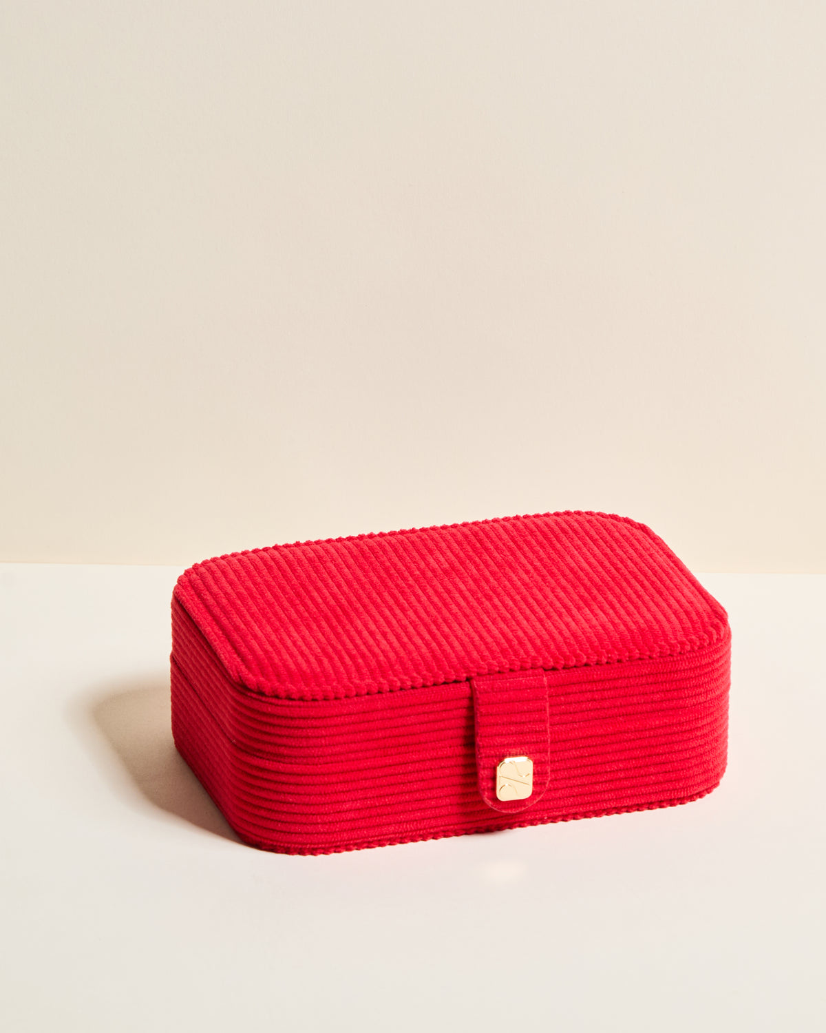Brigitte corduroy travel jewelry box