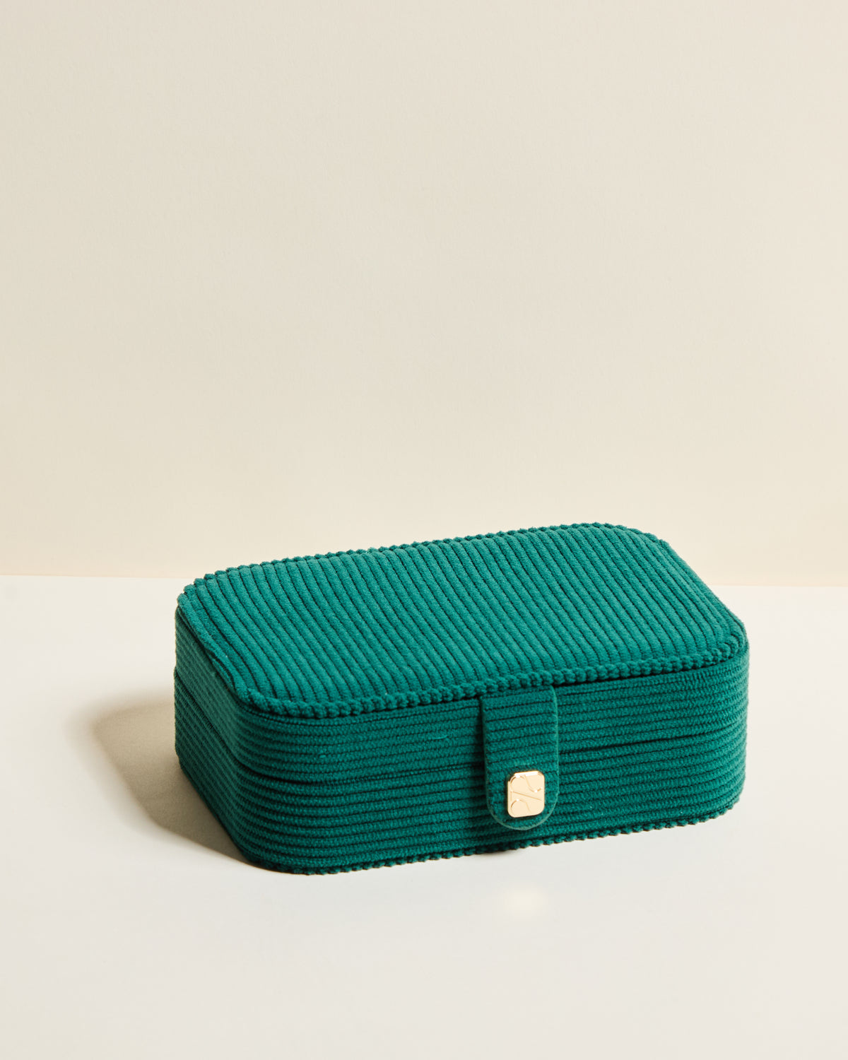 Brigitte corduroy travel jewelry box