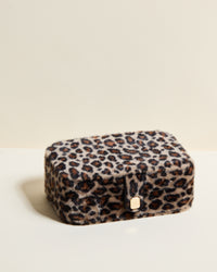Brigitte Leopard Velvet Travel Jewelry Box